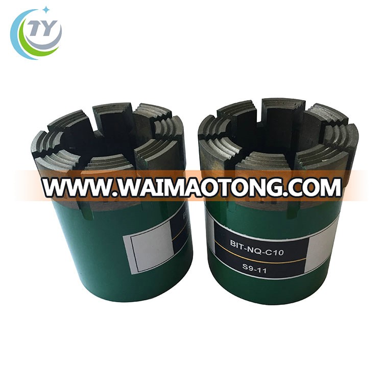 China manufacturer hard roack geological drilling impregnated nq diamond core drill bits